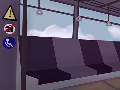 Inside the metro service (mrt) 2d animation animation background drawing krita