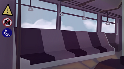 Inside the metro service (mrt) 2d animation animation background drawing krita