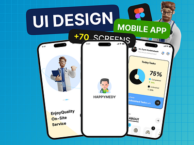 I Designed a Doctor Appointment Mobile App for StartUp app branding design graphic design illustration logo typography ui ux vector