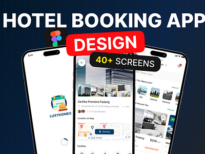 PERFECT Hotel Booking App with Figma app branding design graphic design illustration logo typography ui ux vector