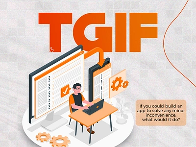 TGIF branding cephas design flyer graphic design hub ict logo mobile app tech tgif typography vector