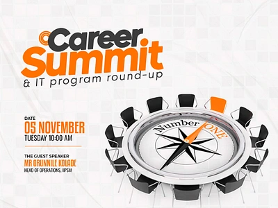 Career Summit 3d branding career cephas design flyer graphic design hub ict logo summit tech typography vector