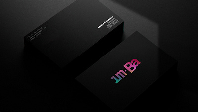 Personal Branding - Im.Ba black and color branding card holographic logo logotype personal ui visit