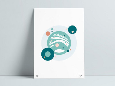 Green Wavy Geometric Poster abstract agrib circles circular custom custom poster custom posters custom print geometric geometric art geometrical graphic design poster poster designer posters print prints unique wall art wavy