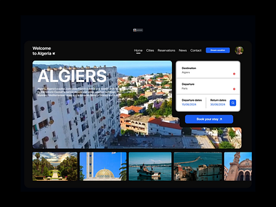 Travel Site (Algeria) algiers app design dribbblers figma graphicdesign travel ui userexperience userinterface ux webdesign website