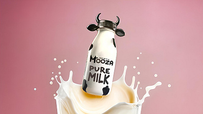 Branding and Packaging Design With Cow Elements cow logo logo logo design milk milk logo packaiging milk