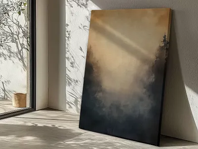 Abstract landscape vertical texture oil painting, illustration illustration