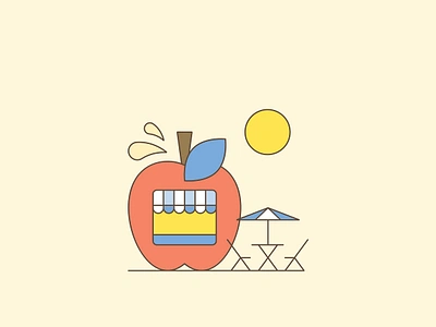 London Pictograms apple carabian fruit icon illustration illustrator juice juice bar london market pictogram stall sun