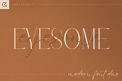 Eyesome - Modern Font Duo branding creative custom eyesome modern font duo handwritten font italic lettering logo font love font multilingual organic script serif sign signature typeface wedding