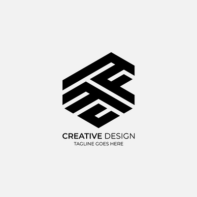 F Letter Hexagon Logo Design | Modern Geometric Branding structural design timeless logo.