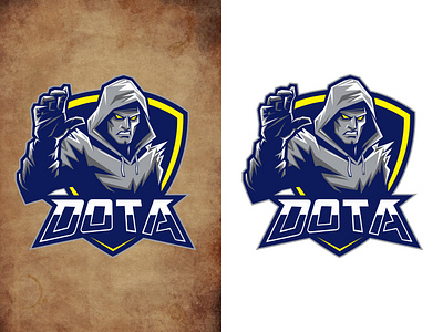 Dota Logo Design bolddesign dotalogo edgylogo esportslogo gamingcommunity gaminglogo hoodedcharacter logodesign mascotlogo