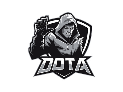 Dota Logo Design bolddesign dotalogo edgylogo esportslogo gamingcommunity gaminglogo hoodedcharacter logodesign mascotlogo