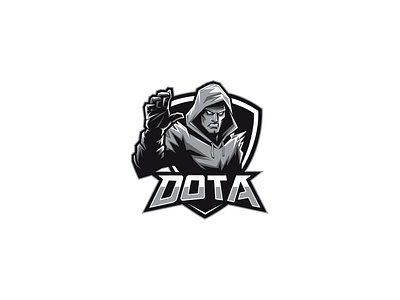 Dota Logo Design bolddesign dotalogo edgylogo esportslogo gamingcommunity gaminglogo hoodedcharacter logodesign mascotlogo