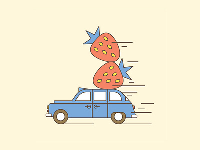 London Pictograms cab car fruit illustration illustrator london pictogram strawberry taxi traffic united kingdom vector