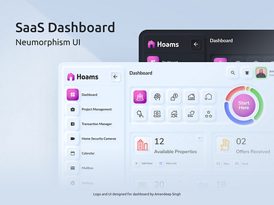 Neumorphism Dashboard UI app dashboard dashboard ui graphic design logo neumorphism ui ui ux design web app