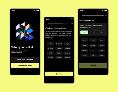 Crypto Wallet UI app ui design design figma ui uiux ux wallet wallet design web3