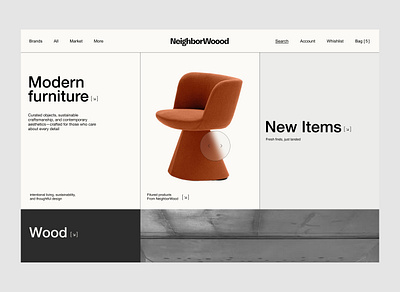 Neighbourwood [Modern Furniture Concept Store] digital product design figma ui uxui