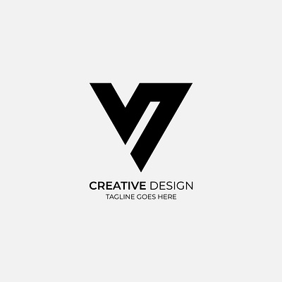 V lettter Logo Design illustration v logo