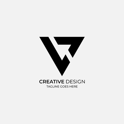 Creative V letter Logo illustration logo v logo