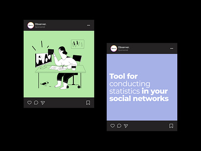 Observer instagram brand design design figma design illustration insta insta post instagram instagram design top brand design ui ux ux design vector