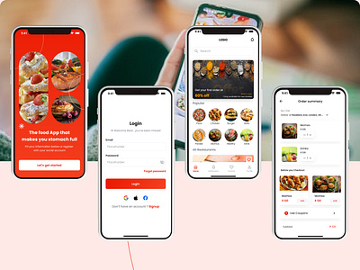 Food Delivery Application application ui ux