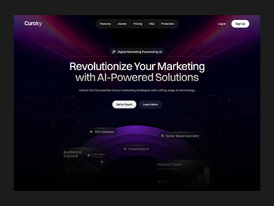 Curoky - AI Website Design ai ai landing page ai web design ai website artificial intelligence best web design agency futuristic website landing page marketing website sales website tech landing page tech website technology website ui uiux ux web design website design