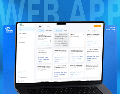 ITeen Academy Web Application Design app application crm design education it iteen project system ui userinterface users ux webapp