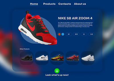 Nike Sneakers graphic design ui