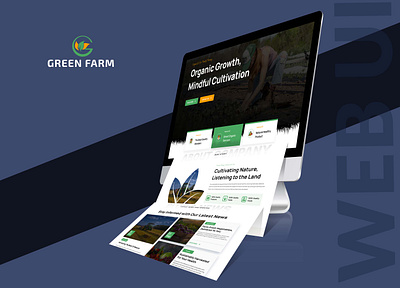 Farm Landing Page UI Design branding design figma graphic design landing page logo mobile app responsive design ui uiux ux web ui website