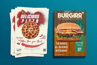 Restaurant Flyer Design burger flyer food liftlet menu pizza poster restaurant