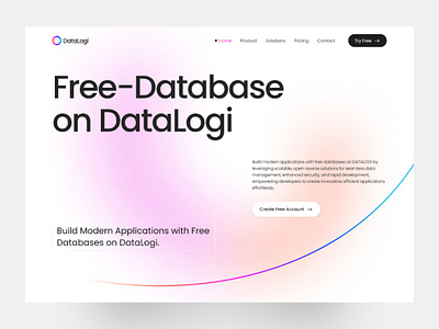 DataLogi _ Free Database Website Design. app design branding database landing page design database website database website design home page home page design landing page landing page design saas website trending landing page design trending website design ui ui ux ui ux design website website design website landing page design website ui website ui design