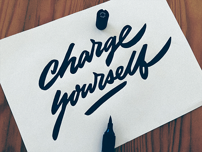 charge yourself auhtentic authentic branding brushlettering calligraphy charge custom flow lettering logo logodesigner logomaker logotype process script sketching type unique yourself zen