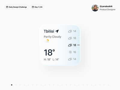 🌤 Weather Widget for iOS | Daily Design Challenge design challenge forecast ios ui ux weather widget