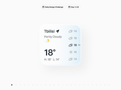 🌤 Weather Widget for iOS | Daily Design Challenge design challenge forecast ios ui ux weather widget