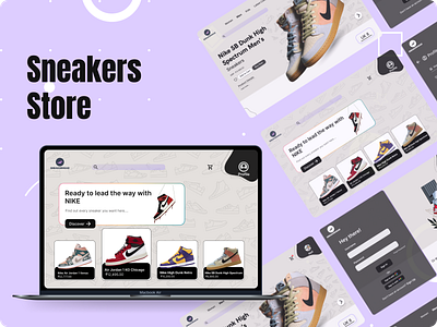 Sneaker Store - Ecommerce Website branding design layout figma logo sneakerhead ui user interface design ux web design web mockup website design