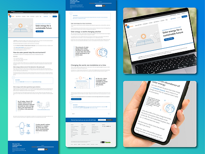 Environmental Benefits Page animation branded illustration branding design digital environmental graphic design layout motion design page layout solar ui web design website