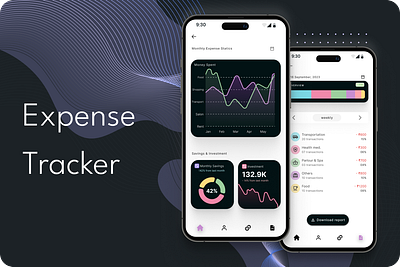 Expense Tracker - App Design app mockup application design design design layout figma ui user interface design ux web app wireframe