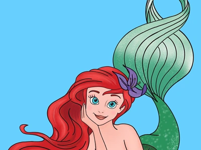 Ariel disney illustration princess