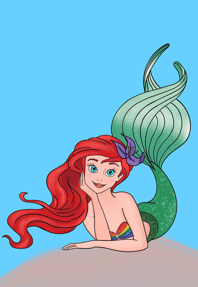 Ariel disney illustration princess