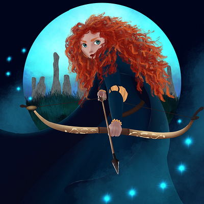 Bravest of them all brave disney illustration merida princess