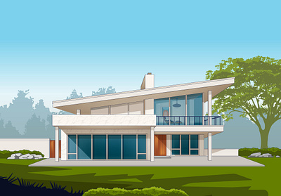 Modern Home home illustration modern