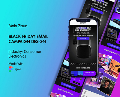 Black Friday Email Campaign Design With Figma black friday email email campaign template email design figma figma email design graphic design klaviyo klaviyo email campaign