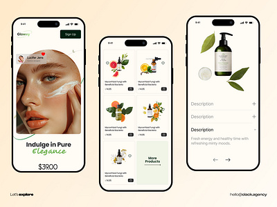 Glowvy Skincare -Mobile Responsive Design. body care website branding figma graphic design landing page logo mobile responsive mobile responsive design skincare skincare website ui ui design uiux ux design web design web development website design