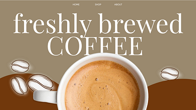 COFFEE SHOP HOME PAGE design inspiration.