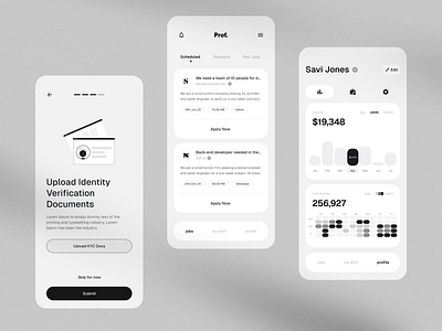 professional app - minimal app ui design clean minimal minimal app ui newsfeed redesign stats ui