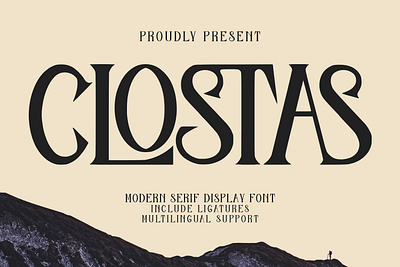 Clostas Modern Serif Display Font branding font fonts graphic design logo nostalgic serif font