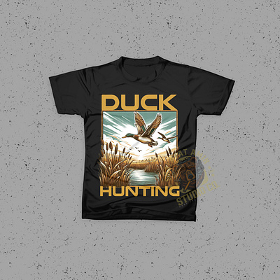 Duck Hunting T shirt design by SA Studio Co art branding design graphic design hand drawn illustration illutration logo t shirt vector