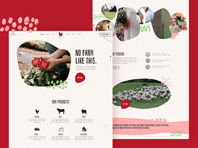 Farm homepage design farm shop ui visual webdesign wordpress