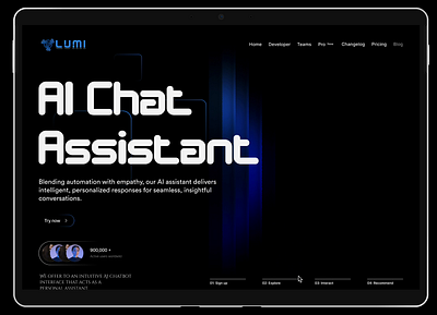 AI chat Assistant ai branding design illustration spline ui user interface ux