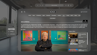 News portal (Apple Vision Pro Spatial UI Design)